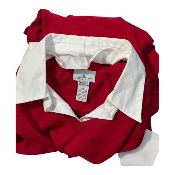 JL STUDIO Women's Size 1X Red Cardigan Sweater Attached Blouse Accents - Picture 7 of 14